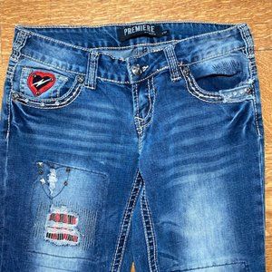 Premier Rue 21 Distressed Skinny Jeans w/ Patches